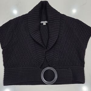 Apt. 9 Women's Black Short Sleeve Shrug